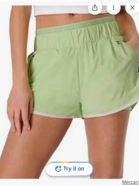 Sweaty Betty On Your Marks 4” Light Green 2 in 1 Shorts